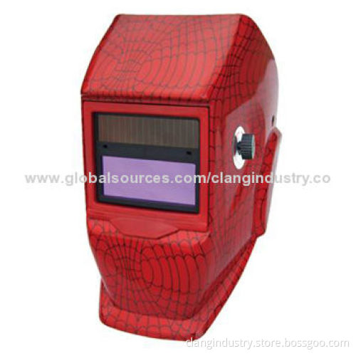 Solar-powered Welding Helmets, Auto Dark, Solar Powered, Adjustable, CE Approved, Cobweb Design